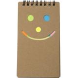 Image of Notebook with sticky notes.