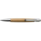 Image of Bamboo ballpen with metal clip.