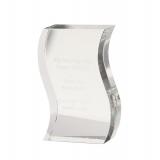 Image of 15cm Optical Crystal Freestanding Wave Award