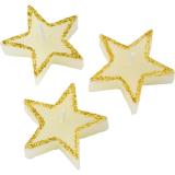 Image of Three star-shaped candles